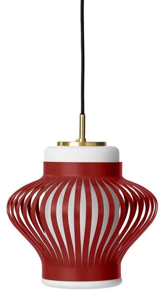 Függőlámpa Warm Nordic, Opal Lamella, dimmable, Piros, Étkező, Fém, Vintage