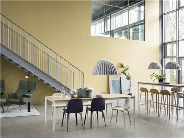 Függőlámpa Muuto, dimmable, Fehér, Étkező, Műanyag