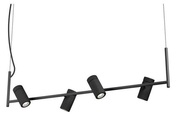 Függőlámpa Herstal, dimmable, Fekete, Étkező, Fém