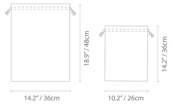Textil szennyestartó zsák készlet 2 db-os – Bigso Box of Sweden