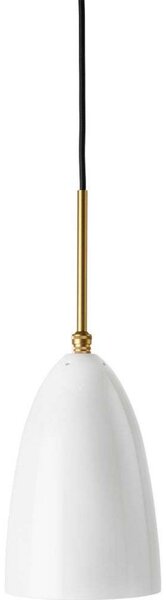 Gräshoppa Függőlámpa Glossy Alabaster White/Brass - GUBI