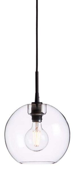 Gloria Függőlámpa Ø260 Black/Clear Glass - Belid