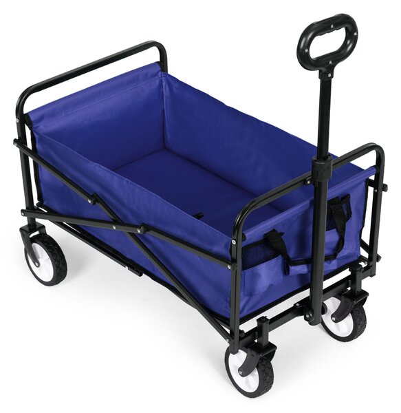 Wózek plażowy transportowy ogrodowy składany niebieski 48x90 cm multigarden