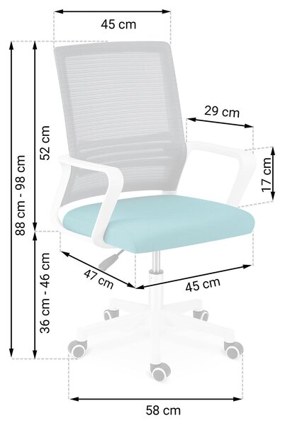 Sofotel Corta Irodai szék - Fehér, Kék