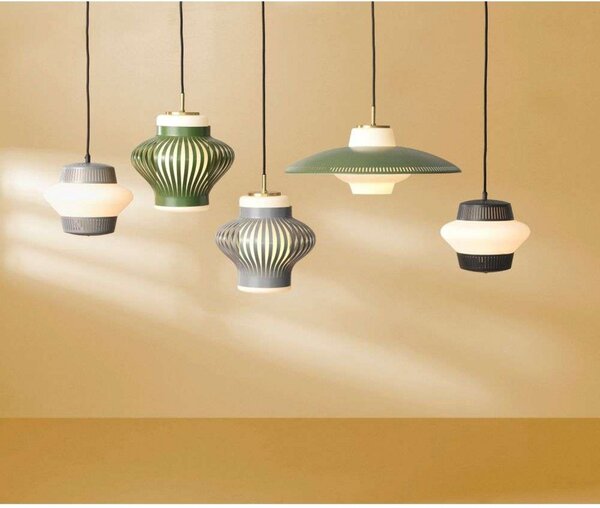 Függőlámpa Warm Nordic, Pendelleuchte Opal Arch, dimmable, Piros, Étkező, Fém, Dizájn