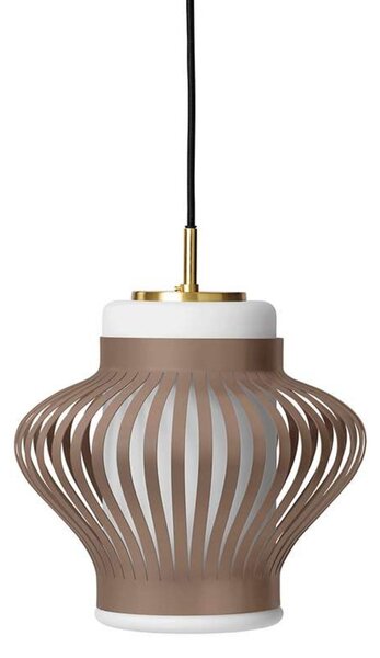 Függőlámpa Warm Nordic, Opal Lamella, dimmable, Barna / Rozsdabarna, Étkező, Fém, Vintage