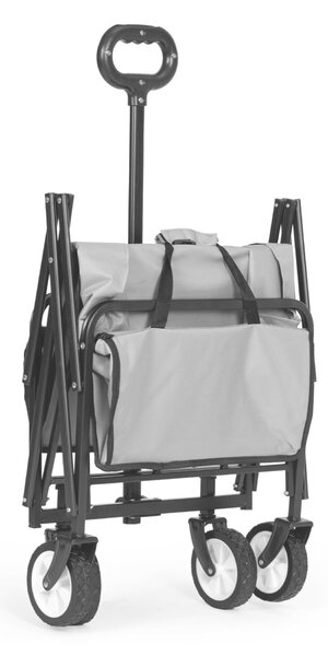 Wózek plażowy transportowy ogrodowy składany szary 48x90 cm multigarden