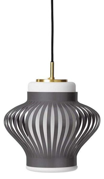 Függőlámpa Warm Nordic, Opal Lamella, dimmable, Szürke, Étkező, Fém, Vintage