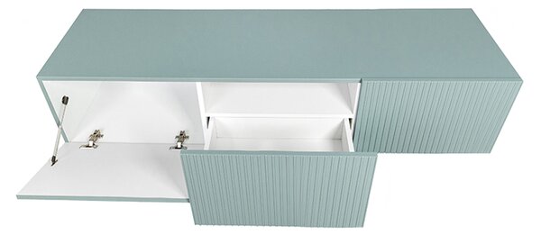 Nicole 150 cm fali TV-szekrény - zsálya MDF