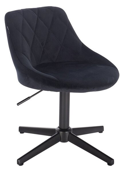 HR1054CROSS Fekete modern velúr szék fekete lábbal