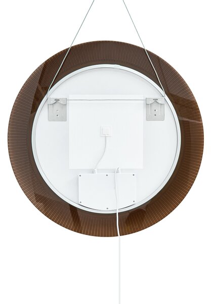 LED fürdőszobai tükör BESBE 80 cm 80 cm Barna