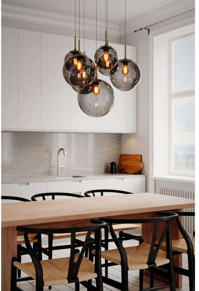 Függőlámpa By Rydéns, Laura, dimmable, Szürke, Nappali, Üveg, Modern