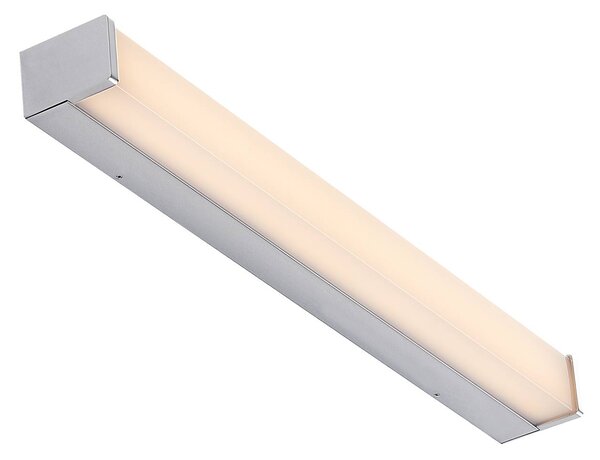 Lindby Klea LED-es fürdőszoba lámpa, 60 cm, króm, fém, IP44, Króm / ezüst, Fürdőszoba, Alumínium, Modern
