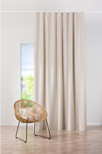 Krémszínű függöny akasztókhoz 140x260 cm – Mendola Fabrics