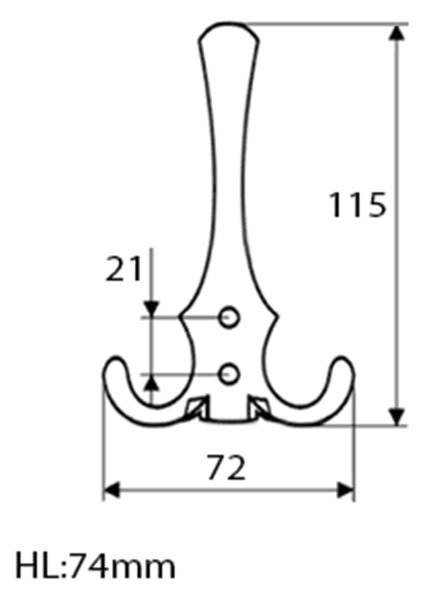Aqualine Aqualine, Big Hook, bronz, 10089