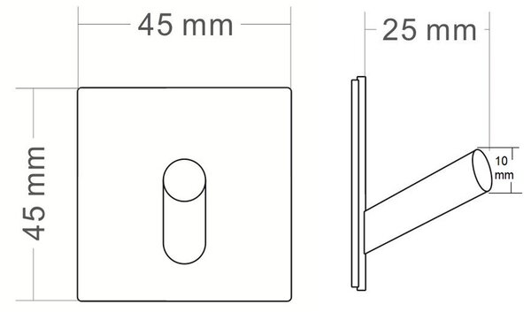 Sapho Sapho, Öntapadó akasztó, matt fekete, 31203