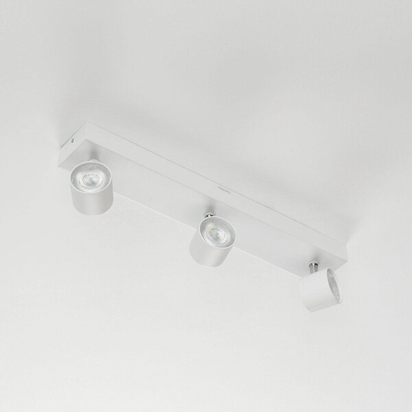 Philips Star LED-spot fehér 3-égő meleg fény, dimmelhető, Fehér / opál, Nappali / Étkező, fém, Modern