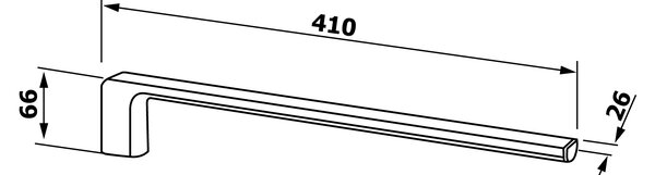 Gedy Sapho, PIRENEI tömör törölközőtartó, 410mm, matt fehér