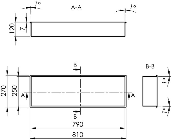 Polysan Polysan, INSERTA falra szerelhető polc, öntött márvány, 810x270mm, fehér, 1301-82