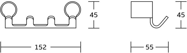Mexen Base, törölközőtartó, 4 kampós, arany fényes, 70882354-50