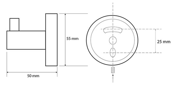 Sapho Sapho, X-ROUND BLACK akasztó, fekete, XR205B