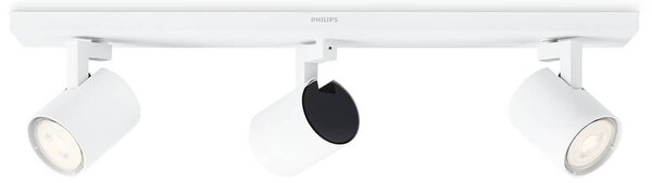 Philips Runner LED menny. spot fehér 3 égős, Fehér / opál, Nappali / Étkező, fém, Modern