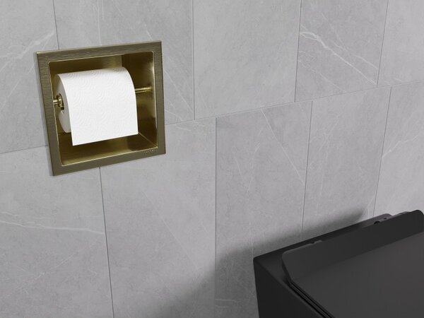 Mexen X-Wall-P süllyesztett WC-papír tartó, arany fényes, 1953