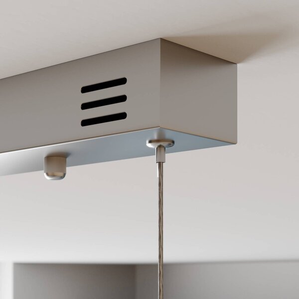 Lucande LED-es Lyani függőlámpa, 115cm, 3 lámpás, króm, dimmelhető, dimmelhető, Króm / ezüst, Nappali / Étkező, fém, Modern