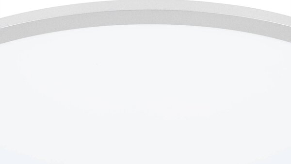 Lindby LED mennyezeti lámpa Narima, CCT, Ø 60 cm, ezüst, dimmelhető, Alu / szürke / cink, Konyha, Műanyag, Modern