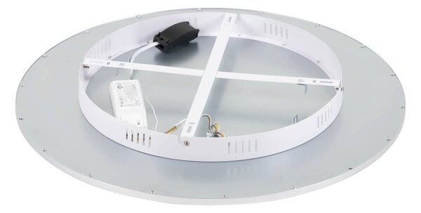 Lindby LED mennyezeti lámpa Narima, CCT, Ø 60 cm, ezüst, dimmelhető, Alu / szürke / cink, Konyha, Műanyag, Modern