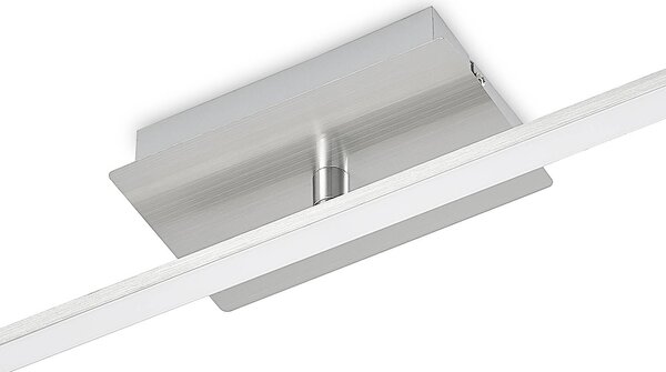 Lindby LED mennyezeti lámpa Kerem, 345 cm, nikkel színű, fém, dimmelhető, Alu / szürke / cink, Nappali / Étkező, fém, Modern