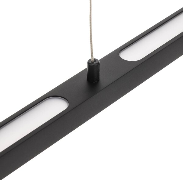 Paulmann Lento LED függő világítás, fekete, 100 cm, felfelé/lefelé irányuló, dimmelhető, Fekete, Nappali / Étkező, Alumínium, Modern