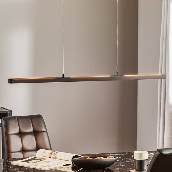 Paulmann Lento LED függő világítás, fekete, 100 cm, felfelé/lefelé irányuló, dimmelhető, Fekete, Nappali / Étkező, Alumínium, Modern