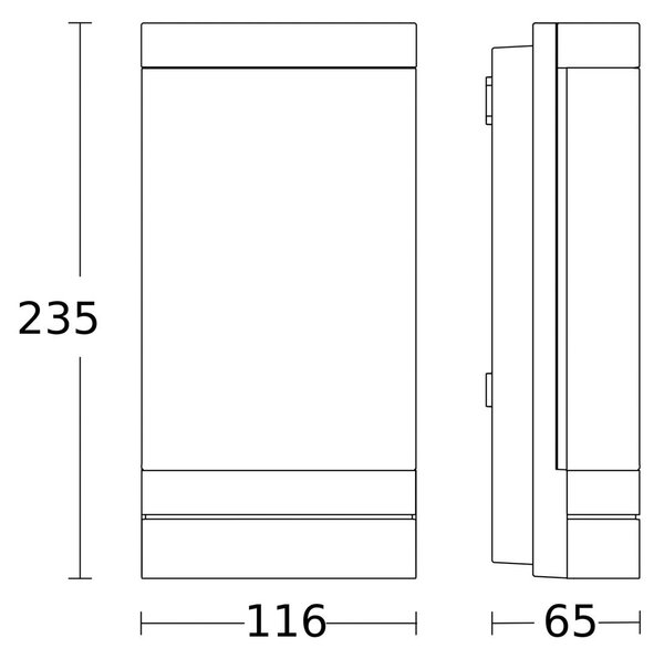 STEINEL Smart LED kültéri falilámpa L 271 DIGI C antracit IP44, dimmelhető, Fekete, Alumínium, Modern