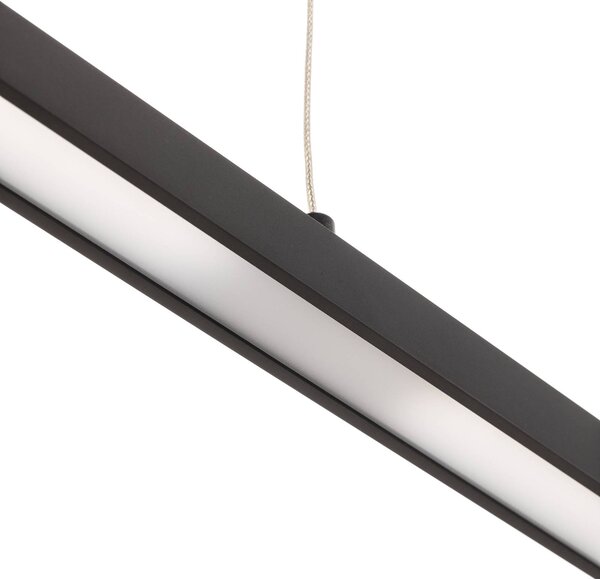 Paulmann Lento LED függő világítás, fekete, 100 cm, felfelé/lefelé irányuló, dimmelhető, Fekete, Nappali / Étkező, Alumínium, Modern