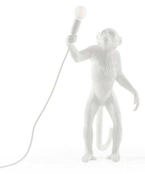Asztali lámpa SELETTI, Monkey Lamp, Fehér, Nappali, Műanyag, Dizájn