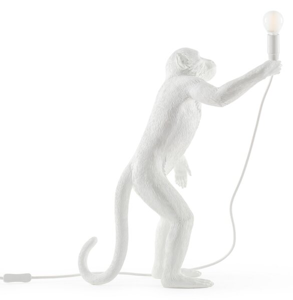 Asztali lámpa SELETTI, Monkey Lamp, Fehér, Nappali, Műanyag, Dizájn