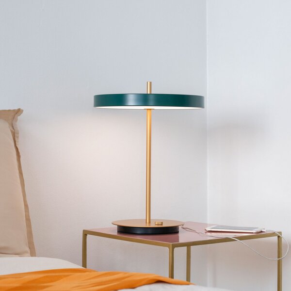 Asztali lámpa UMAGE, Asteria Table, dimmable, Zöld, Nappali, Alumínium, Dizájn