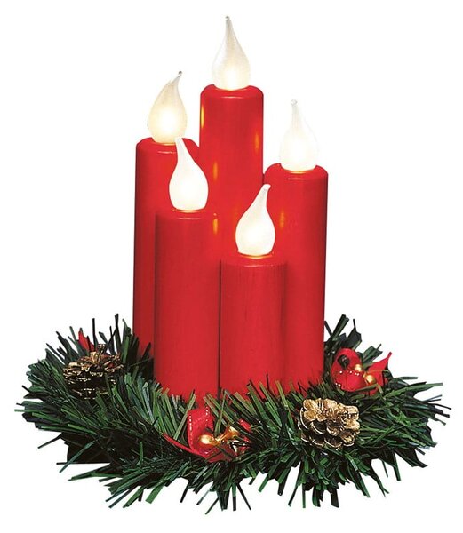 Piros fénydekoráció karácsonyi mintával Hanna – Markslöjd