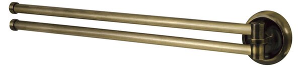 BISK Erga Deco, 2 karos törölközőtartó, antik sárgaréz, ERG-00402