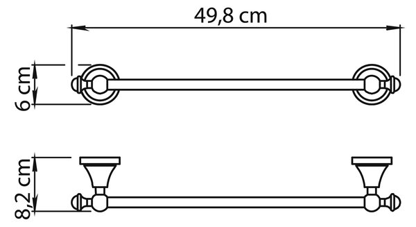 Gedy Gedy, NEVIS törölközőtartó 450x82mm, króm, NV214513