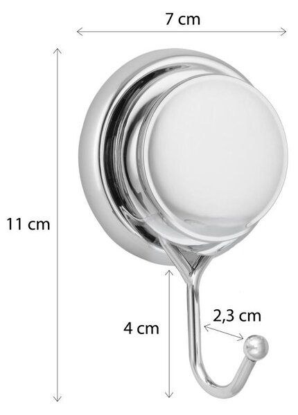 Erga Gavi, 1 törülközőtartó tapadókorongon, króm, ERG-YKA-CH.GAVI-H1A