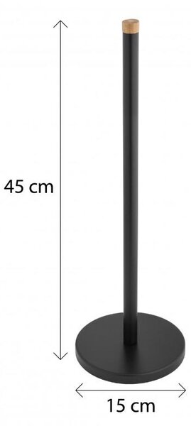 Erga tartozékok, WC papír adagoló (4 tekercs), fekete matt-barna, ERG-YKA-P.SP1-BLK-B