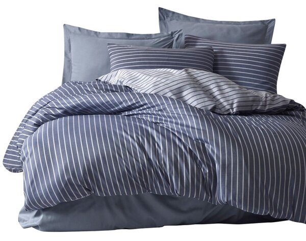 Bamboo bambusz-pamut szatén dupla ágyneműhuzat garnitúra 200 × 220 cm, kék