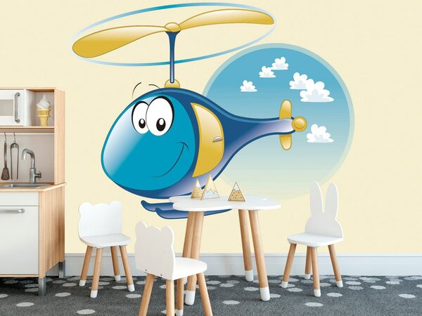 Tapéta helikopter a felhőkben