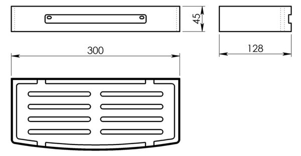 Gedy Gedy, SMART zuhanypolc, 300x45x128mm, arany matt, 241788