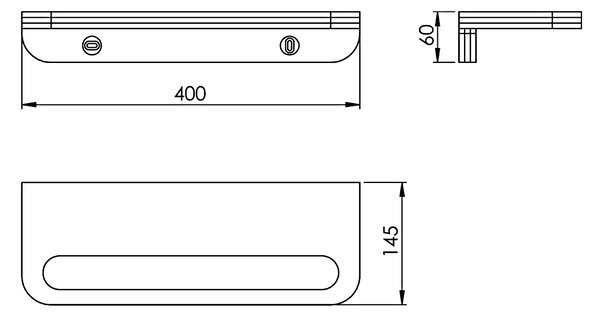 Gedy Gedy, HIMALAYA polc törölközőtartóval 400x145mm, bambusz, HY19