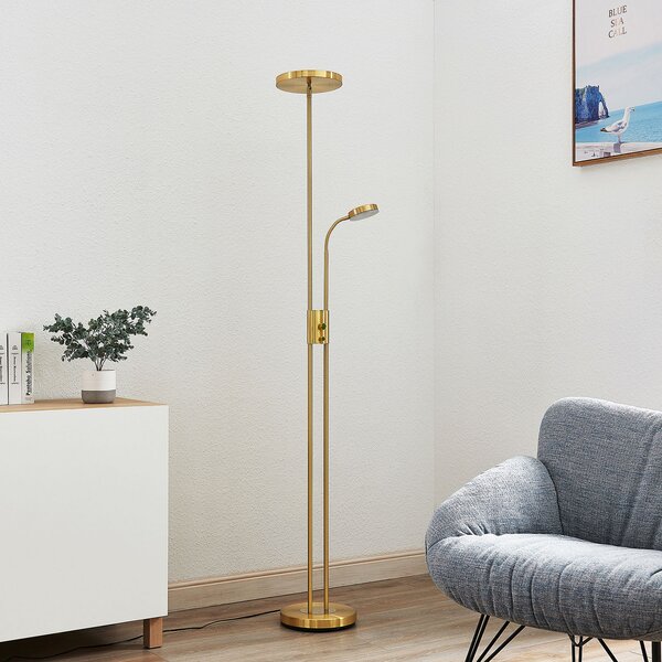 Állólámpa Lindby, Seppa, dimmable, Arany / Sárgaréz, Nappali, Fém, Modern
