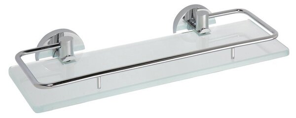 Sapho Sapho, X-ROUND E üvegpolc csuklós rúddal 300x130mm, tejüveg, króm, XR607