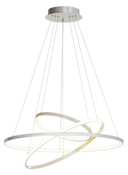 Függőlámpa Lucande, Ezana, dimmable, Szürke, Nappali, Fém, Modern